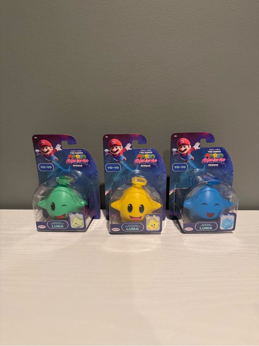 Mario Galaxy Luma Yo-Yo Set - Green, Yellow, Blue